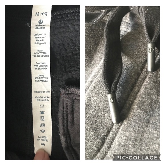 Men’s Lululemon Post Gravity Gray Sweat Pants Sz M - Picture 5 of 8